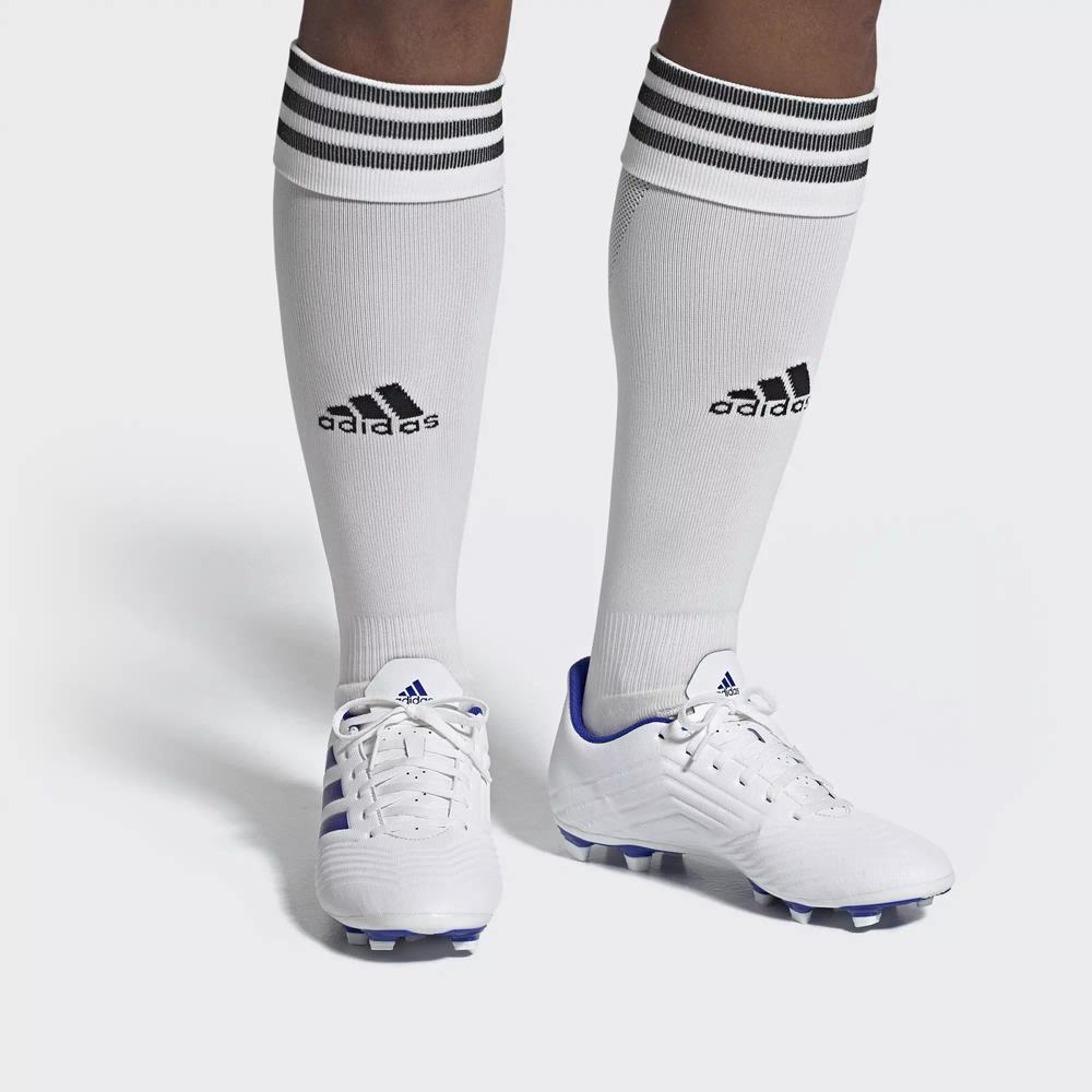 Adidas Predator 19.4 Flexible Ground Tacos de Futbol Blancos Para Hombre (MX-51448)
